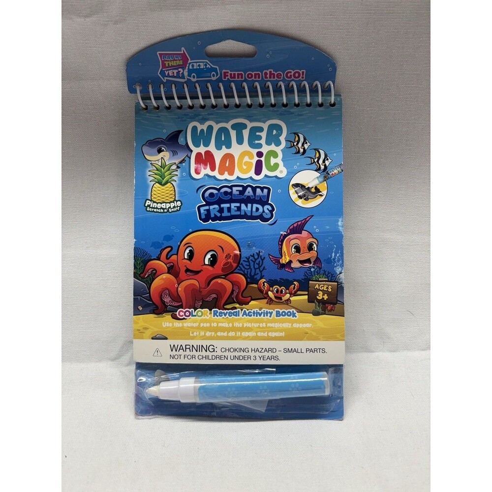 Scentco Water Magic Ocean Friends Activity Book Water Reveal Pen Ages 3+